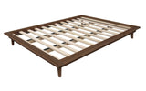 Gatsby Queen Size Platform Bed Base (Walnut) - Front View