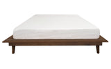 Gatsby Queen Size Platform Bed Base (Walnut) - Side View