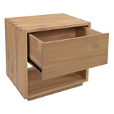 Oscar 1 Drawer Bedside Table (Natural) - Top-Down View