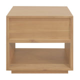 Oscar 1 Drawer Bedside Table (Natural) - Top-Down View