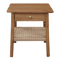 Kelly 1-Drawer Bedside Table (Almond)