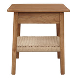 Kelly 1-Drawer Bedside Table (Almond) - Top-Down View