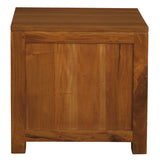 Amsterdam Solid Mahogany Timber 1 Drawer Bedside Table (Light Pecan) - Top-Down View
