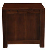 Amsterdam Solid Mahogany Timber 1 Drawer Bedside Table (Mahogany) - Top-Down View