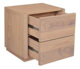 Gatsby 2-Drawer Bedside Table (Natural) - Front View