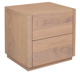 Gatsby 2-Drawer Bedside Table (Natural) - Side View