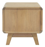 Providence 2 Drawer Bedside Table (Natural) - Top-Down View