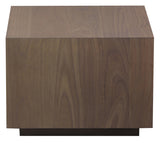 Oscar 1 Drawer Low Bedside Table (Latte) - Side View