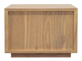 Oscar 1 Drawer Low Bedside Table (Natural) - Top-Down View