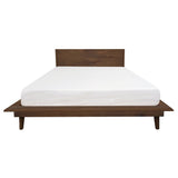 Gatsby Platform Queen Bed (Walnut) - Side View