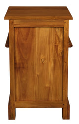 Tasmania 1 Solid Door 1 Drawer Bedside (Light Pecan) - Top-Down View