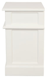 Tasmania 1 Solid Door 1 Drawer Bedside (White) - Top-Down View