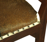 Wilson Genuine Goat Hide Single Seater Stool/Bench (Mahogany) - Top-Down View