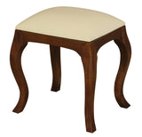 Eloise Cabriole Leg Dressing Stool (Mahogany) - Front View