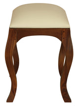 Eloise Cabriole Leg Dressing Stool (Mahogany) - Side View