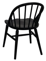 Vera Solid Oak Dining Chair - Set of 2 (Black) - Top-Down View