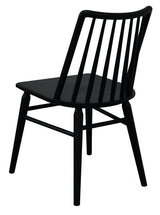 Riviera Solid Oak Dining Chair - Set of 2 (Black) - Top-Down View