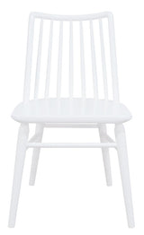 Riviera Solid Oak Dining Chair - Set of 2 (White) - Front View
