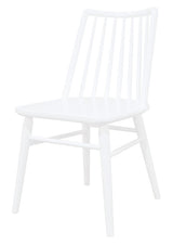 Riviera Solid Oak Dining Chair - Set of 2 (White) - Top-Down View