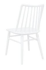 Riviera Solid Oak Dining Chair - Set of 2 (White) - 45-Degree Angle