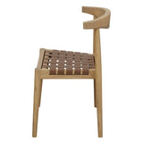 Elliot Leather Dining Chair (Natural) - Front View