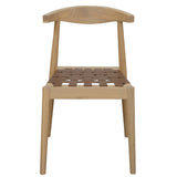 Elliot Leather Dining Chair (Natural) - Side View