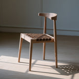 Elliot Leather Dining Chair (Natural) - 45-Degree Angle