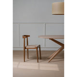 Arden Solid Oak Dining Chair with Loom (Almond) - Rear View