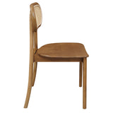 Kelly Rattan Dining Chair (Almond) - Side View