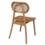Kelly Rattan Dining Chair (Almond) - Top-Down View