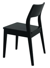 Providence Solid Oak Dining Chair - Set of 2 (Black) - 45-Degree Angle