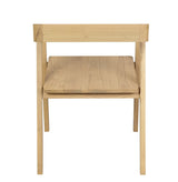Kyoto Solid Oak Arm Chair - Set of 2 (Natural) - 45-Degree Angle