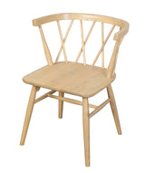 Sierra Cross Back Oak Chair - Set of 2 (Natural) - Front View