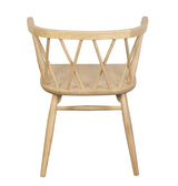 Sierra Cross Back Oak Chair - Set of 2 (Natural) - Side View