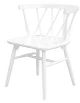 Sierra Cross Back Oak Chair - Set of 2 (White) - Front View