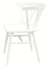 Sierra Cross Back Oak Chair - Set of 2 (White) - Side View