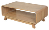 Providence Solid White Cedar Coffee Table (Natural) - Side View