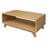 Providence Solid White Cedar Coffee Table (Natural) - Side View