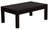 Amsterdam Solid Mahogany Timber Coffee Table (Chocolate) - Front View