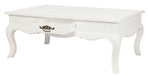 French Provincial 2 Drawer Coffee Table - White, image 2