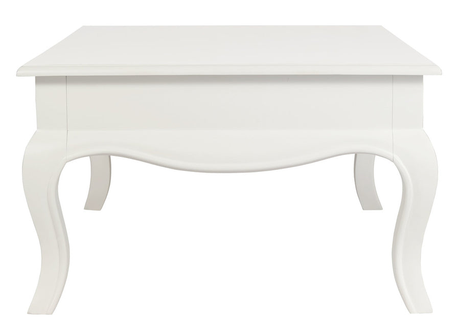 French Provincial 2 Drawer Coffee Table - White, image 4