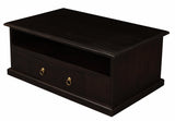 Tasmania 2 Drawer Coffee Table - Chocolate - Front View