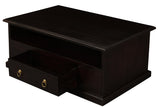Tasmania 2 Drawer Coffee Table - Chocolate - Side View