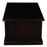 Tasmania 2 Drawer Coffee Table - Chocolate - Top-Down View