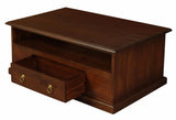 Tasmania 2 drawer Coffee Table - Mahogany - Front View