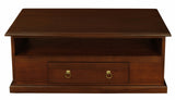Tasmania 2 drawer Coffee Table - Mahogany - Top-Down View