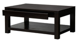Amsterdam 2 Drawer Coffee Table - Chocolate - Front View