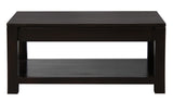 Amsterdam 2 Drawer Coffee Table - Chocolate - Side View