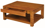 Amsterdam 2 Drawer Coffee Table - Light Pecan - Front View