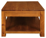 Amsterdam 2 Drawer Coffee Table - Light Pecan - Side View